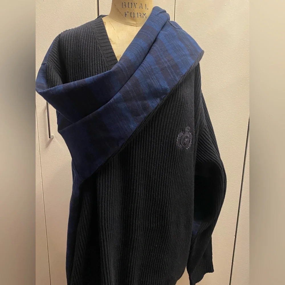 Balenciaga Navy Hybrid Sweater